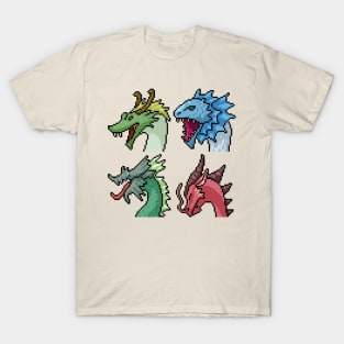 dinosaurs pixels T-Shirt